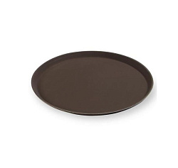 Поднос прорезиненный 35 см коричневый MGprof (1400CTBr)