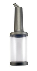 Емкость для сока 1 л с лейкой серебряная THE BARS