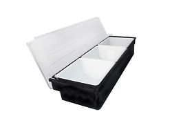 Контейнер для фруктов, специй и соусов 3 отделения по 0,92 л, черный пластик MGprof