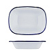 Блюдо для подачи 22x16,5 см h5 см 700 мл Blue Rim эмалированная сталь SUNNEX (CED9080)