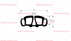 Уплотнитель стекла 1840 для JUNO (0K2079)