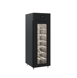 Шкаф отложенной расстойки CS107 Bakery Br стеклянная дверь, черный, тип 2 POLAIR