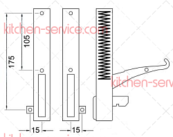 Правая петля для печи ANGELO PO (36M2420) 